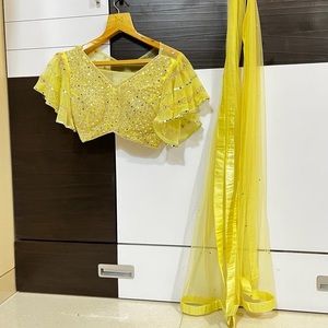 Lehenga and blouse with dupatta